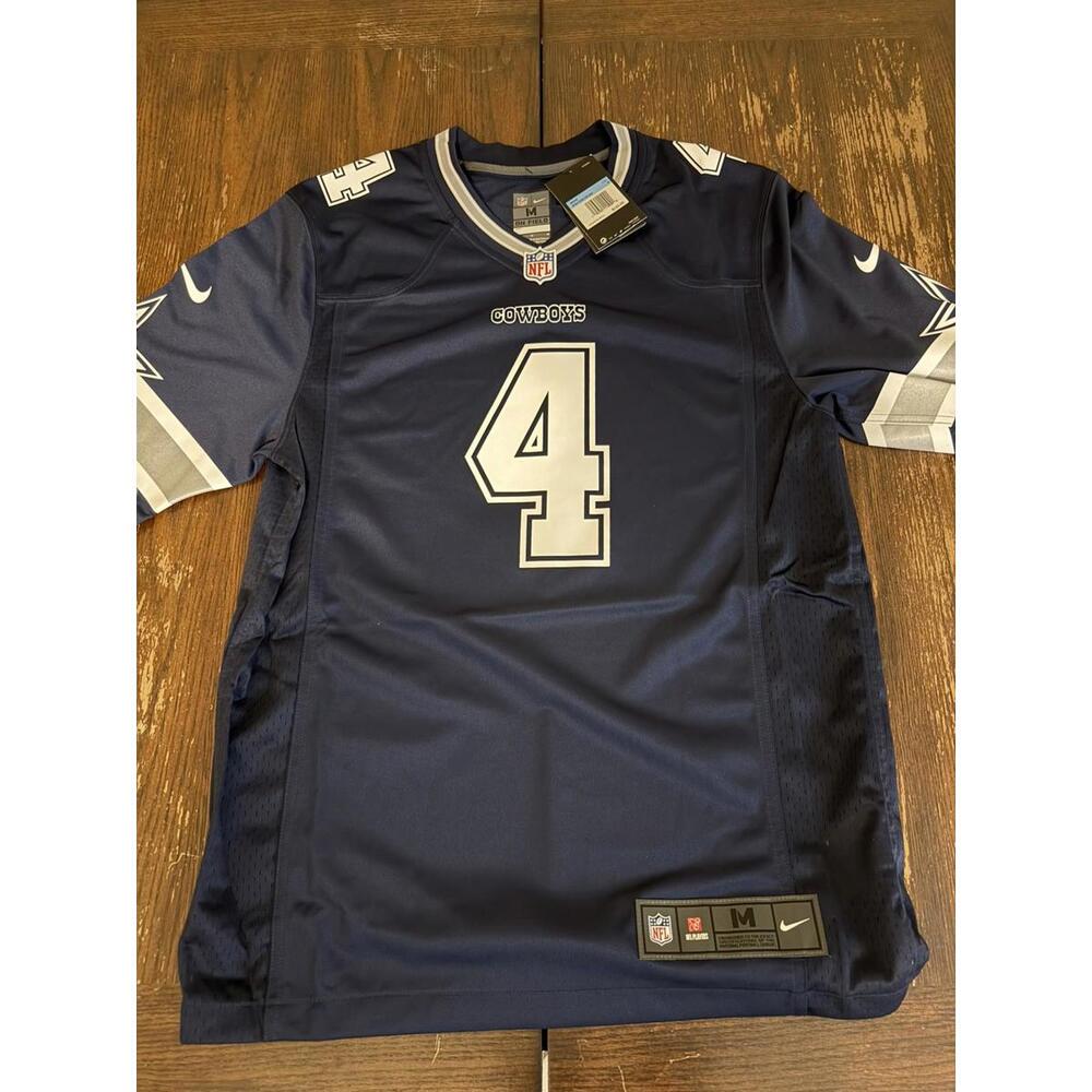 Nike Dak Prescott Navy Dallas Cowboys Game Team Jersey - Size M (NEW)